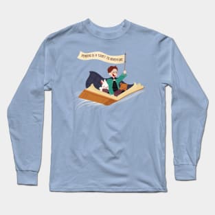 Reading is a ticket to adventure, book lover,   book reading,   reading day, Long Sleeve T-Shirt